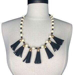Noonday tassel bib statement adjustable necklace nwt